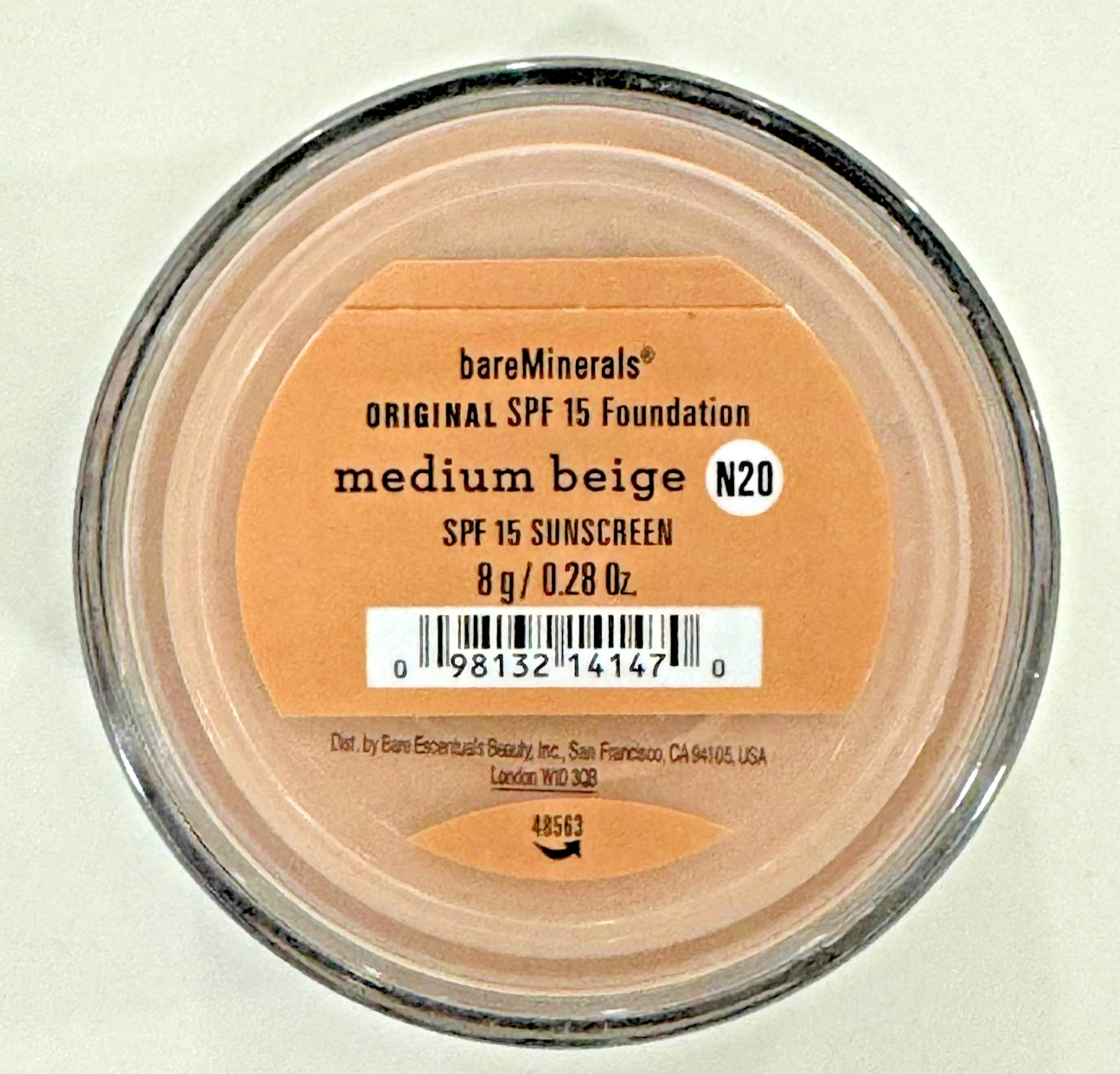 bareMinerals Original Loose Powder Foundation SPF15 N20 Medium Beige 8g Matte