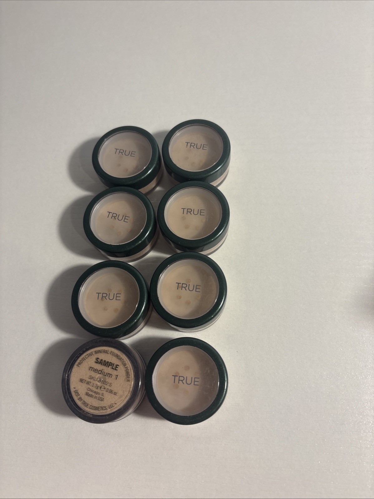 8-True Cosmetics Protective Mineral Foundation Powder MEDIUM 1- 1.7g/0.06oz