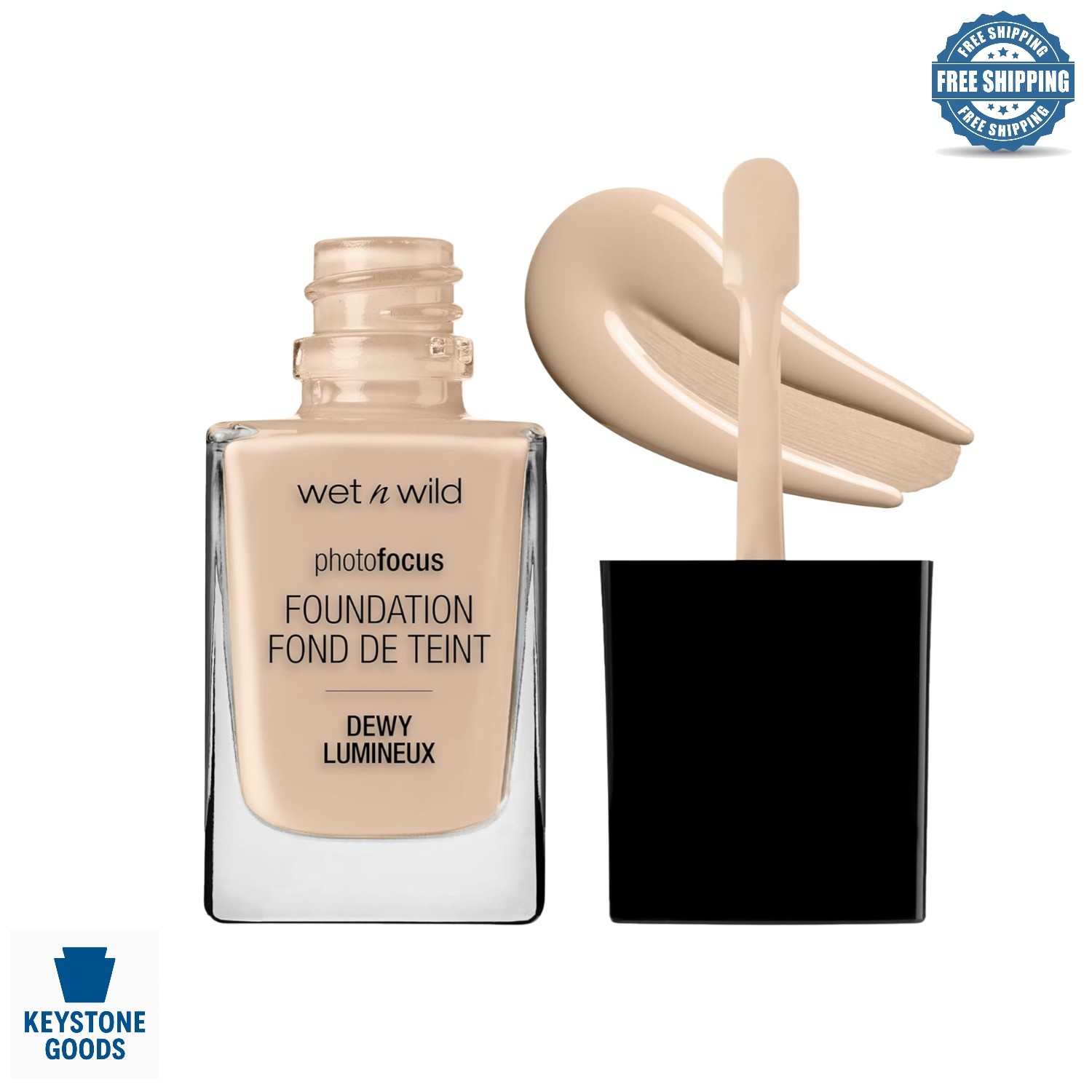 Photo Focus Dewy Liquid Foundation — Cruelty-Free, Medium Coverage, Shell Ivory