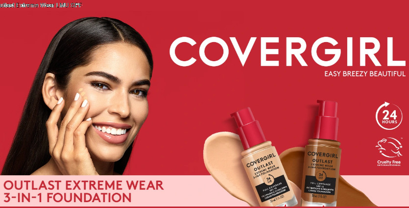 3 in 1 Poreless Liquid Makeup Foundation Cruelty- Free SPF 18 Cover Girl 24 Hr