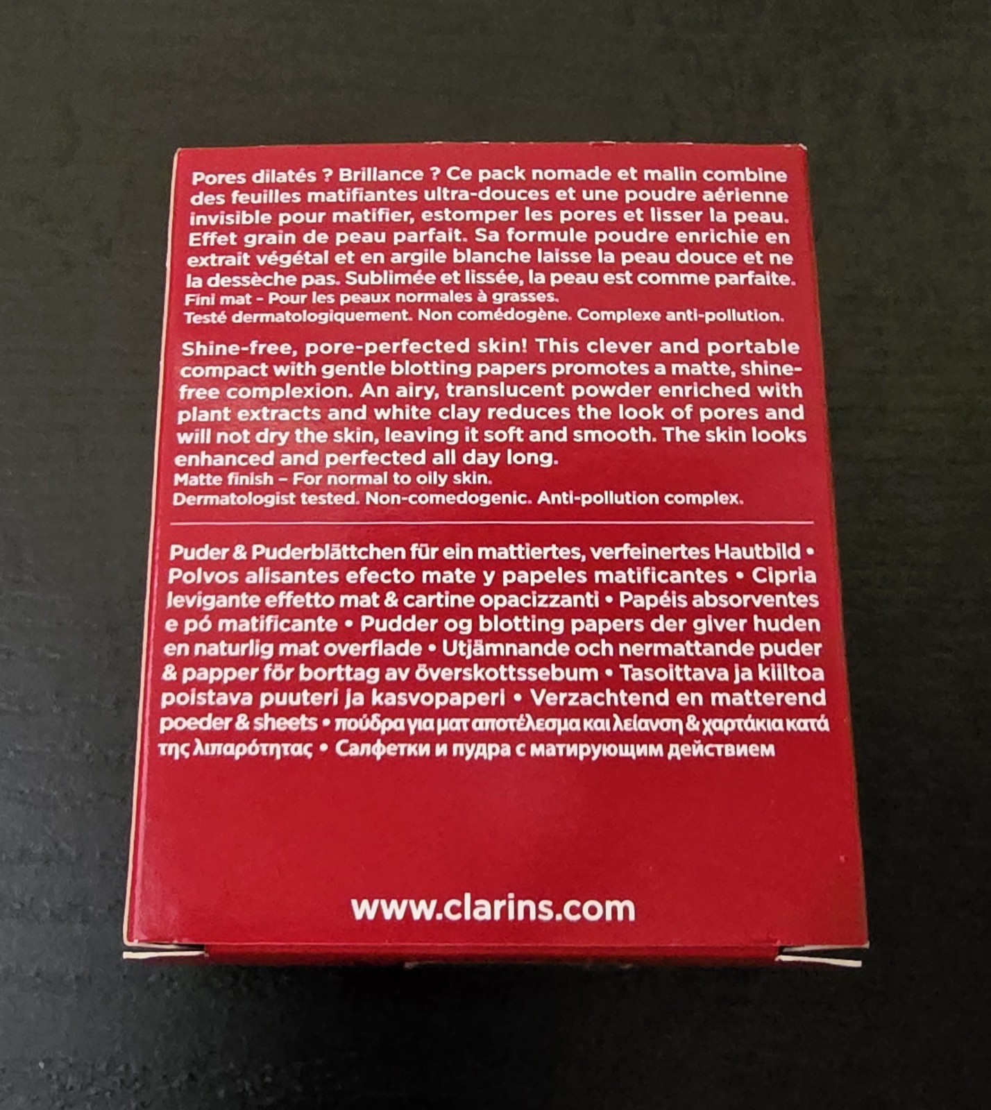 Clarins Pore Perfecting Matifying Kit with Blotting Papers 0.2 OZ