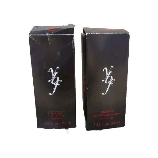 (2) YBF HANDS-FREE LIGHT DIFFUSING Foundations Coverage⭐ TAN ⭐ Blemished Boxes