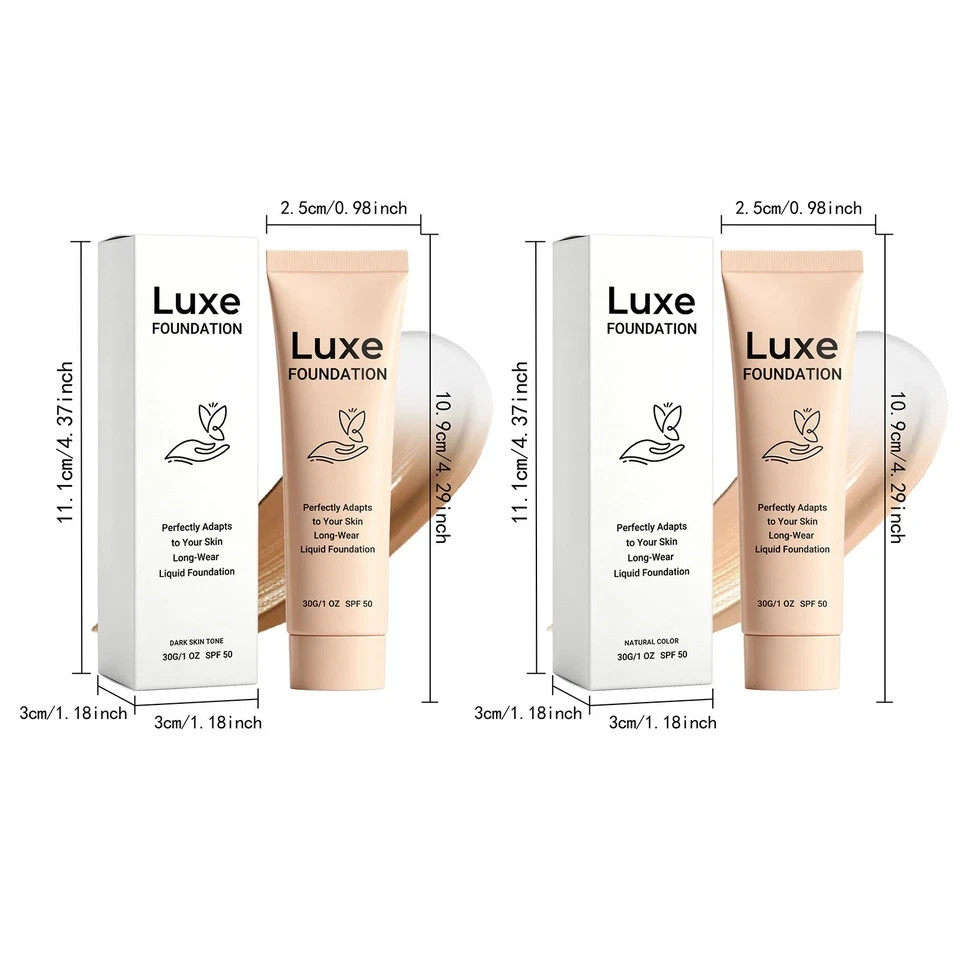 30g Luxe Foundation Colour Changing SPF 50, Luxe Foundation For Mature Skin