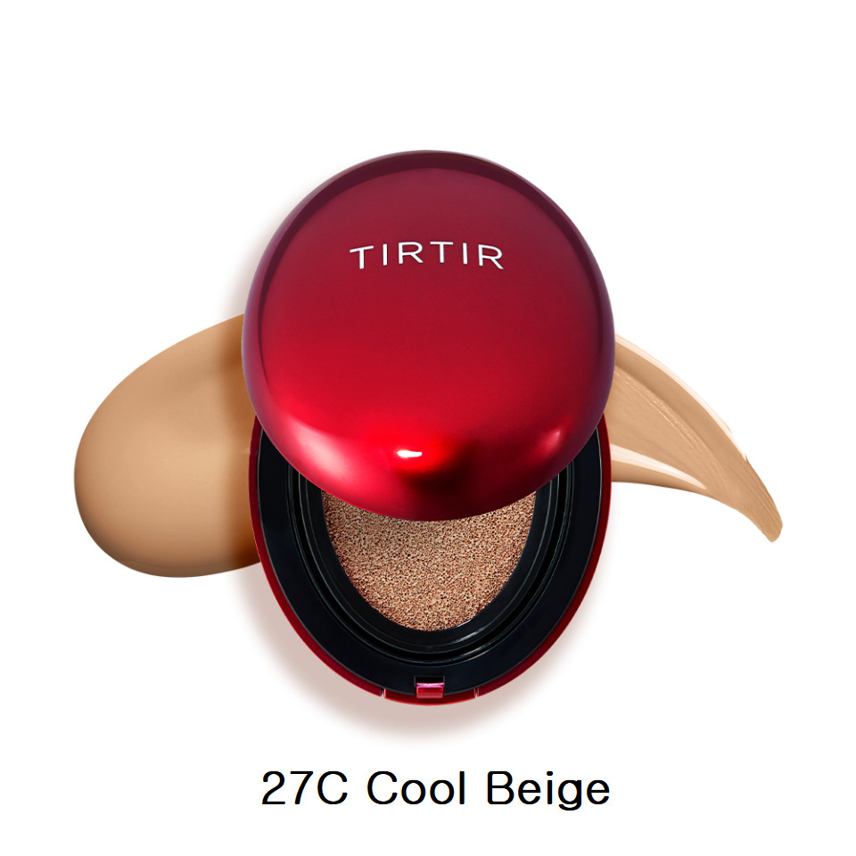 **SALE** [TIRTIR] MASK FIT RED CUSHION (27C Cool Beige~55N Espresso) – 72Hr Glow