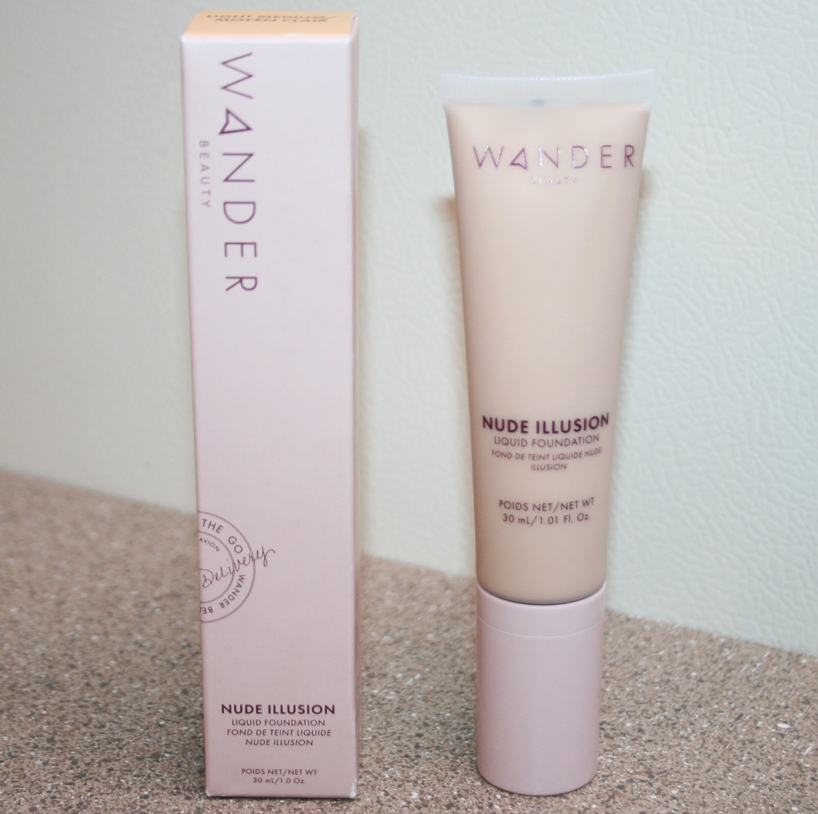 WANDER BEAUTY Nude Illusion Liquid Foundation LIGHT MEDIUM 1oz / 30mL Full Size