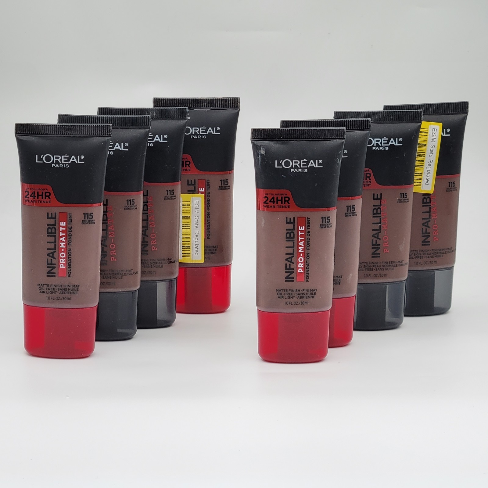 8pk L’OREAL PARIS INFALLIBLE PRO-MATTE LIQUID FOUNDATION 115 Rich Ebony