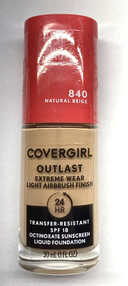 Covergirl Outlast Extreme Wear Foundation SPF 18 #840 Natural Beige 1oz / 30ml
