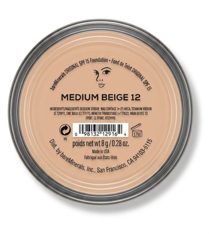 bareMinerals Original Foundation SPF 15 medium beige 12 Loose powder 8g/0.28oz