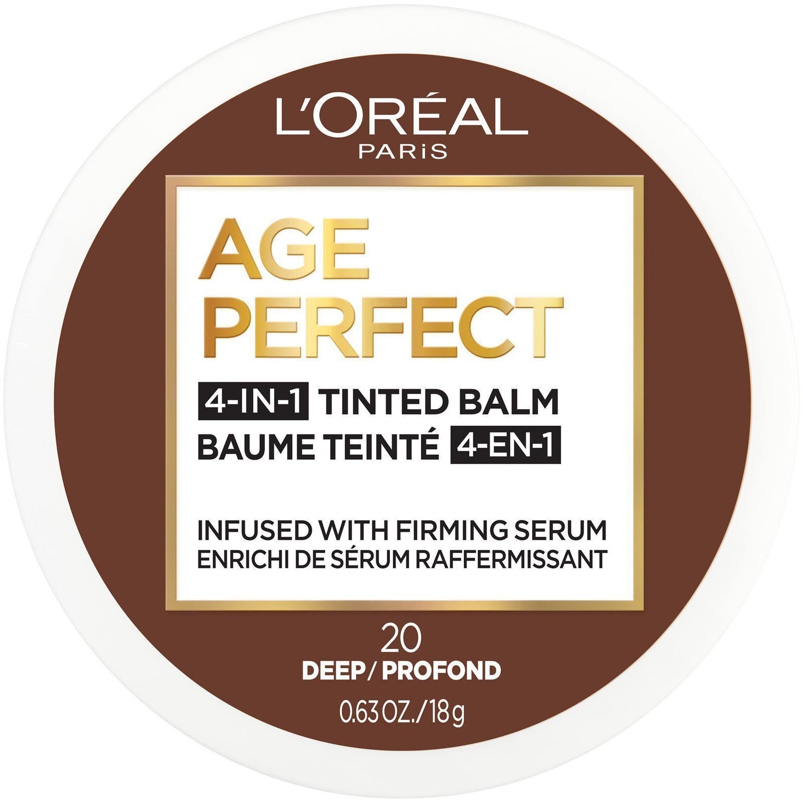L’Oreal Paris Age Perfect 4-in-1 Tinted Face Balm Foundation Deep 20 0.61oz