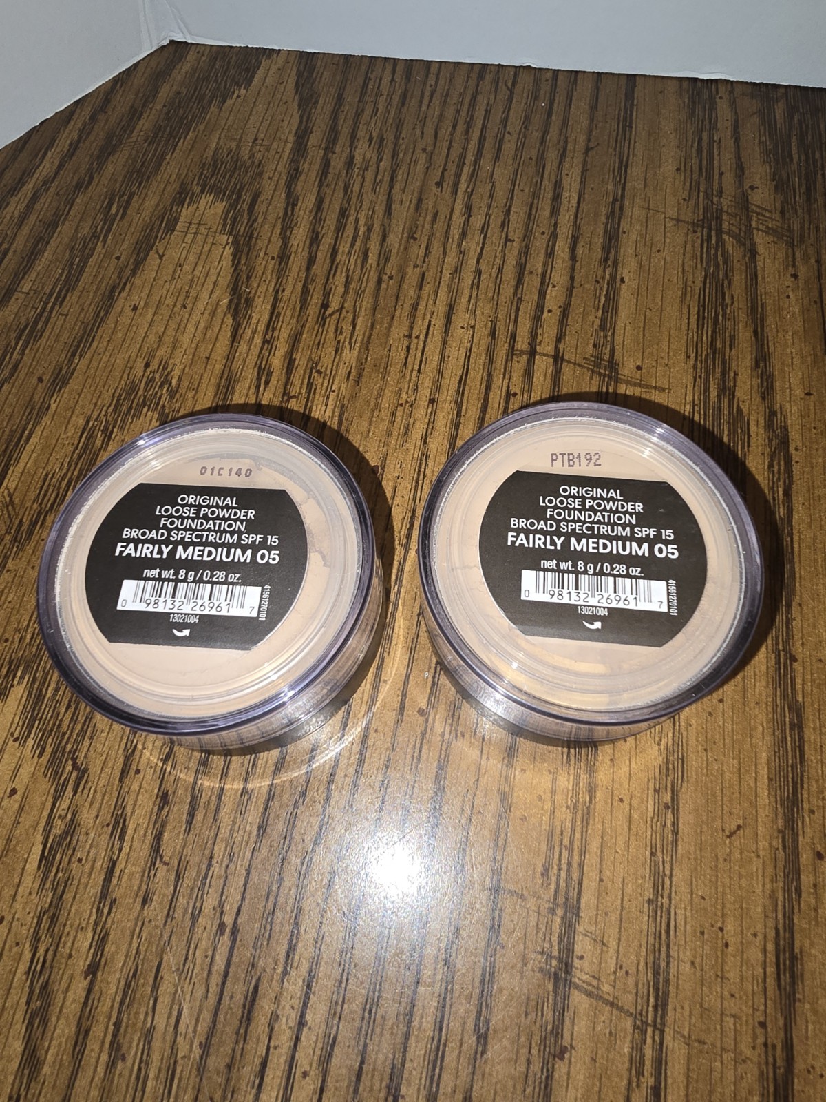 (2) bareMinerals Original Loose Powder Foundation Makeup SPF 15 Fairly Medium