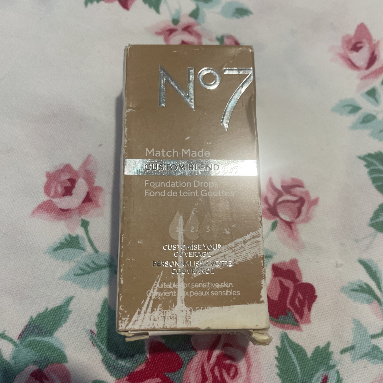 No7 WARM SAND Match Made Custom Blend Foundation Drops 0.5oz VHTF SEE Box NEW