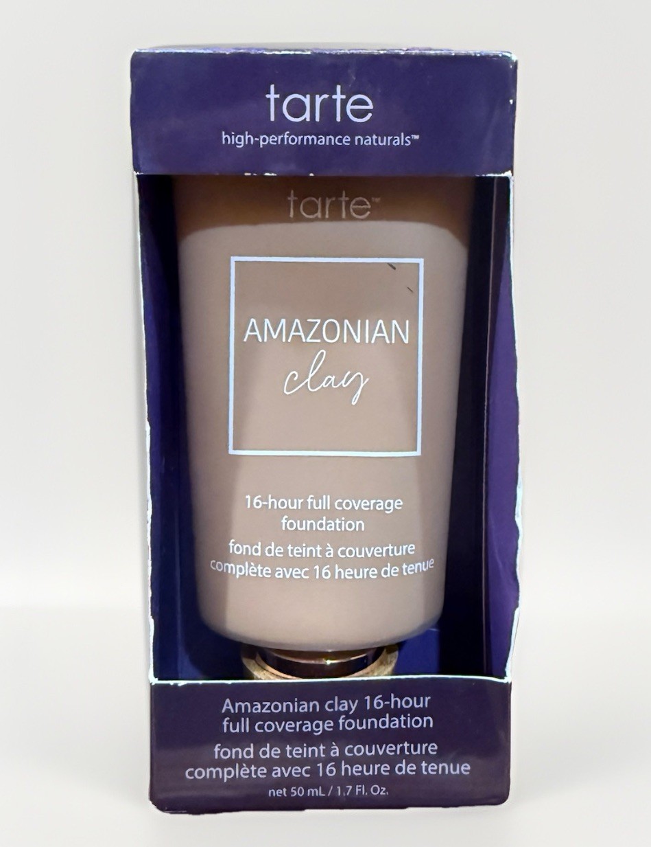 Tarte Amazonian Clay 16-Hour Full Coverage Foundation | 46S Tan-Deep Sand | New