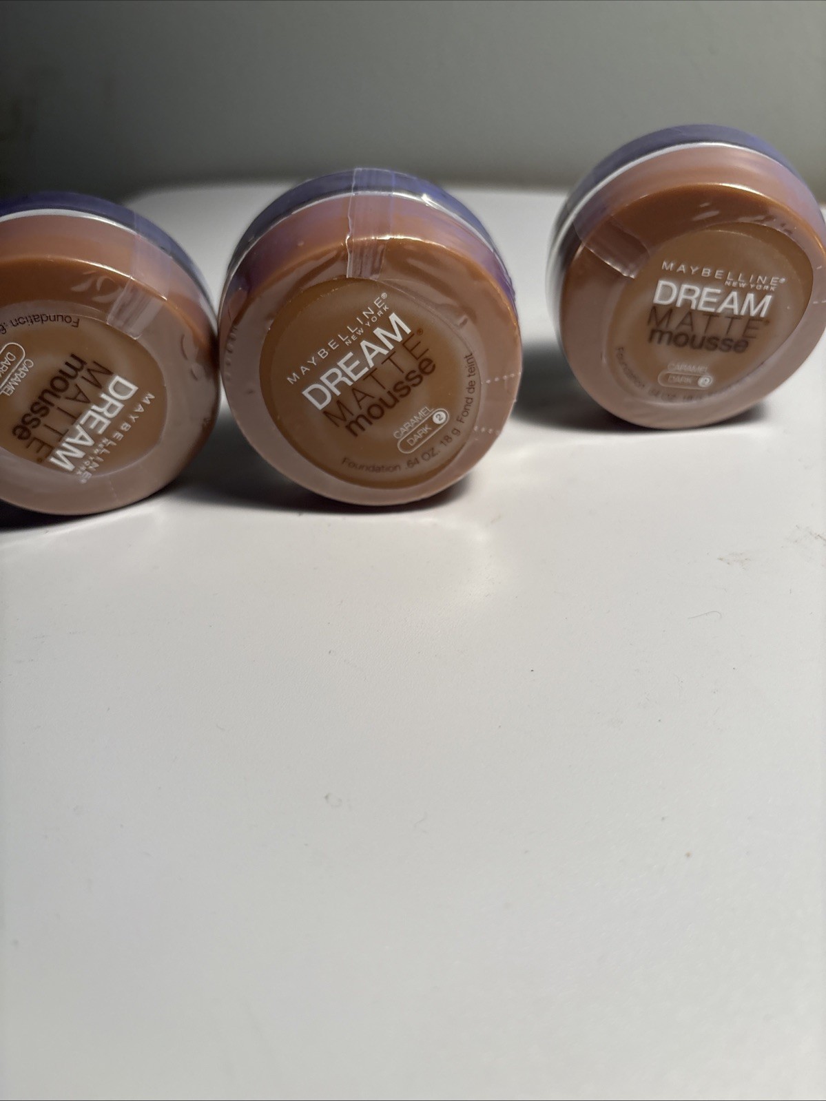 3~Maybelline CARAMEL DARK 2 704MOUS-120 Dream Matte Mousse Foundation Sealed