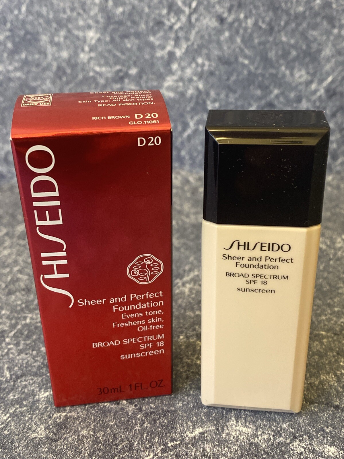 Shiseido Sheer and Perfect Foundation SPF 18 – D20 Rich Brown