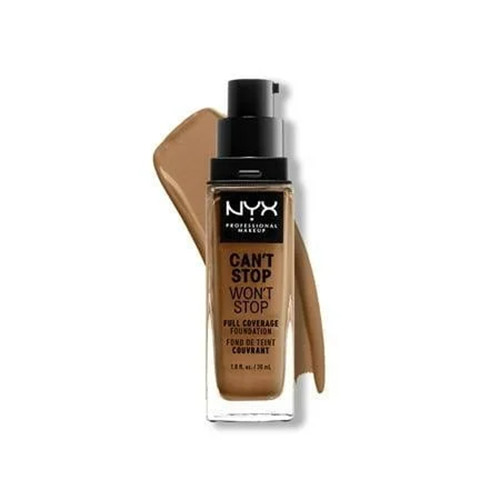 NYX Can’t Stop Won’t Stop Full Coverage Matte Foundation Nutmeg 1oz New