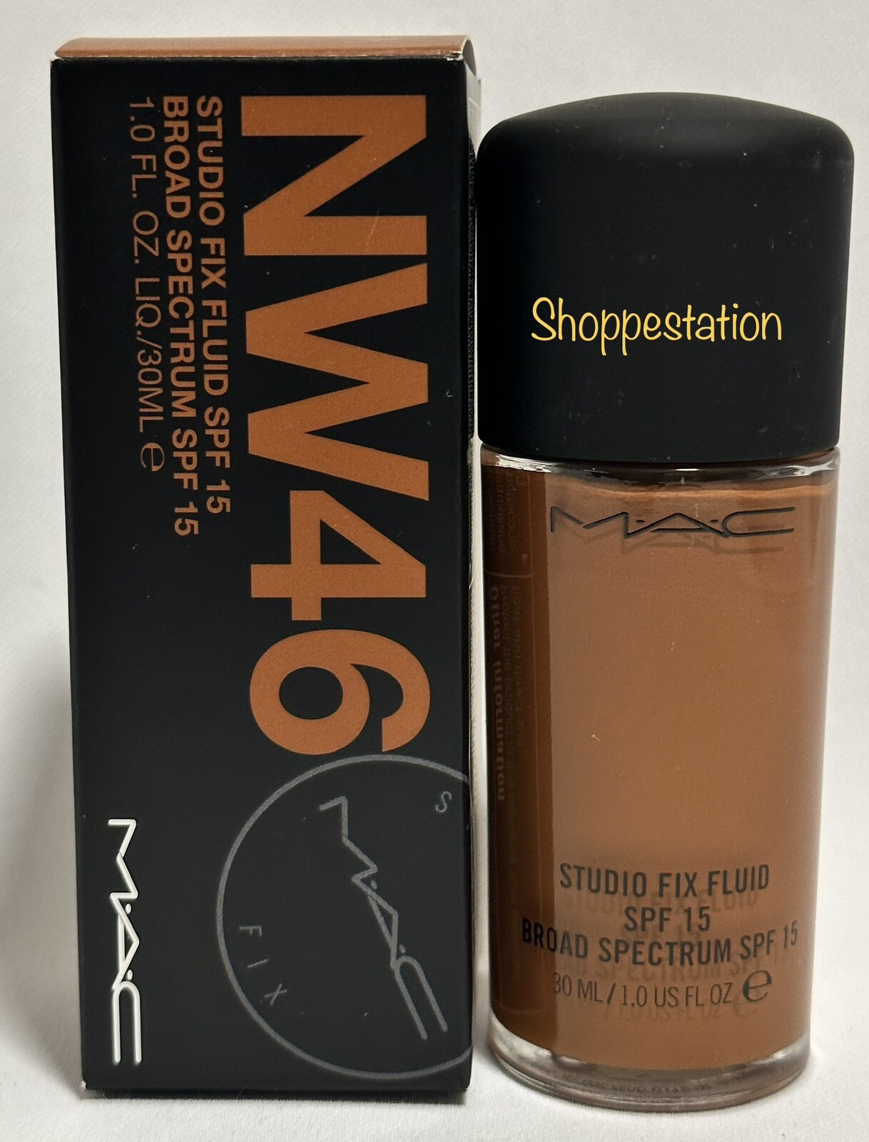 MAC Studio Fix Fluid Foundation SPF15 Shade NW46 Full Size 30ml / 1oz New In Box