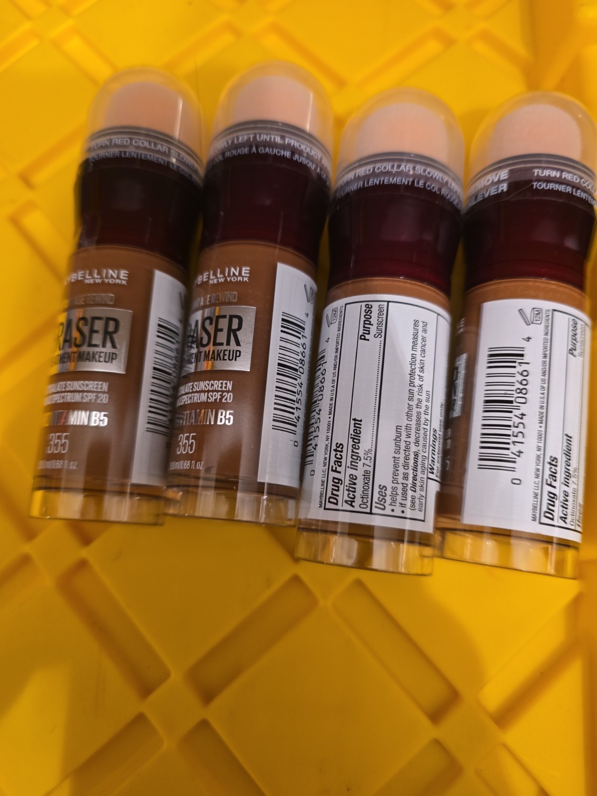 Maybelline Instant Age Rewind Eraser 355 Foundation Lot Of 4