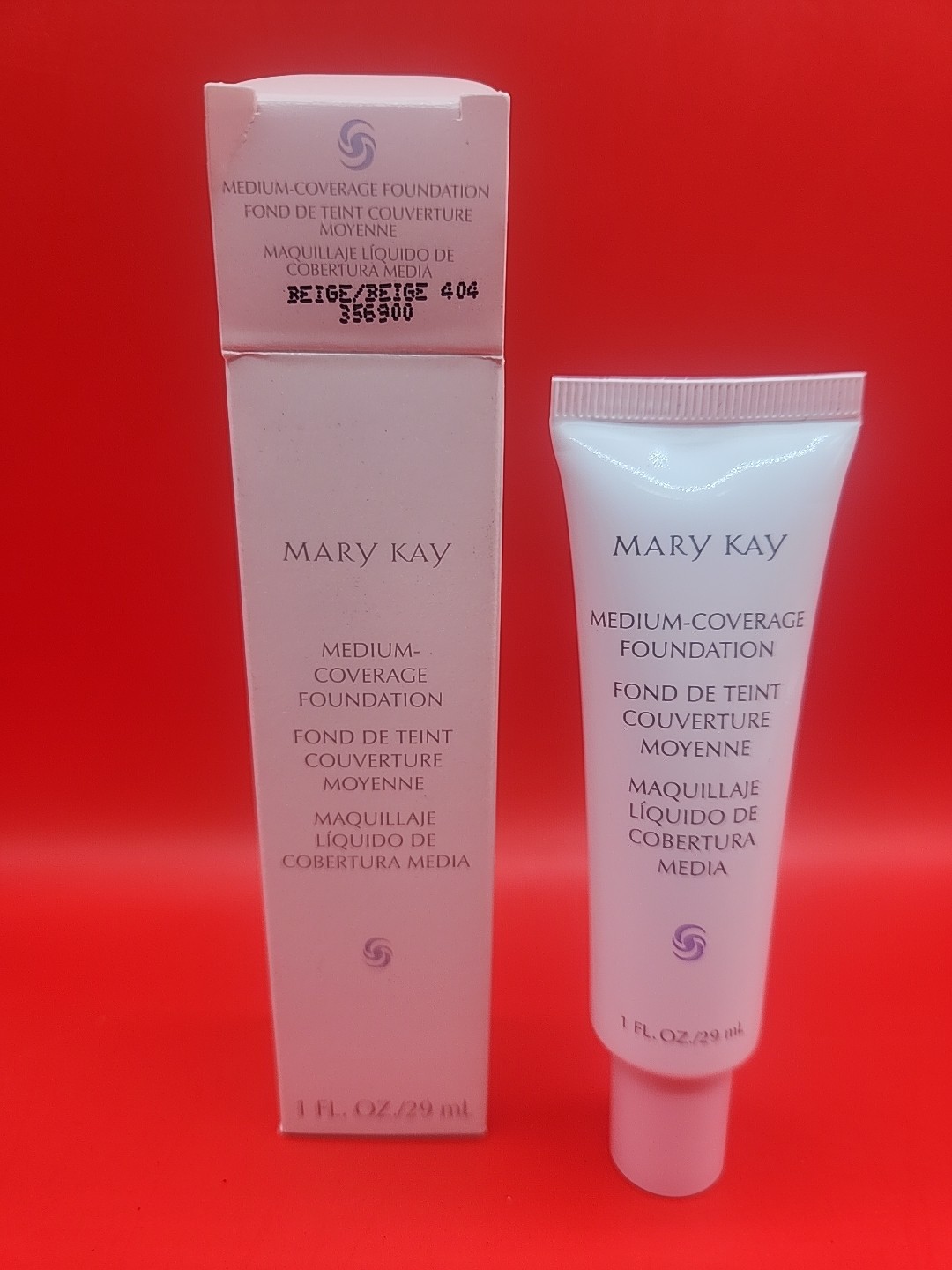 MARY KAY Medium-Coverage Foundation Beige 404 Liquid 1 fl. oz. 356900 NIB NEW