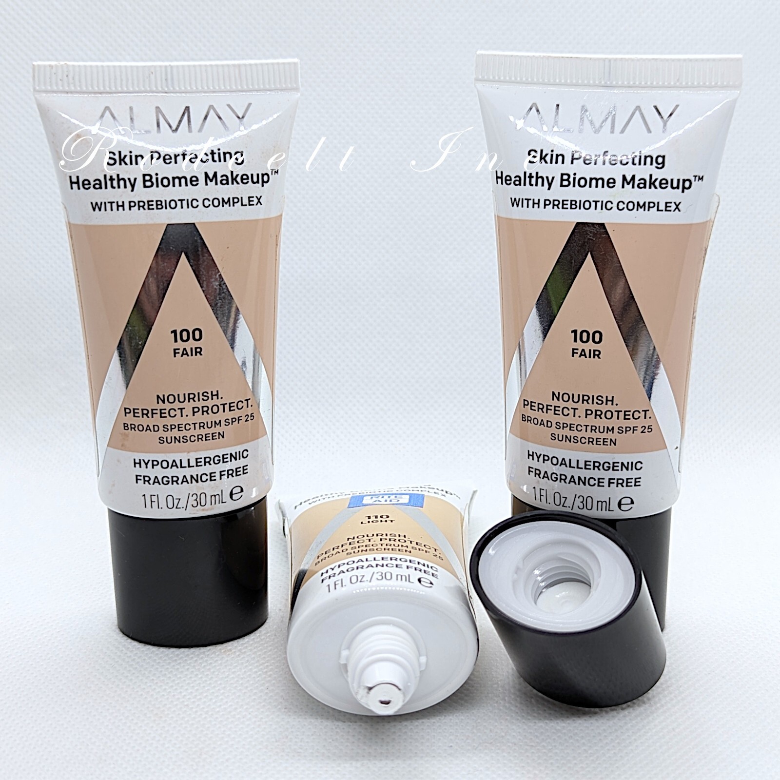 3 PACK ALMAY SKIN PERFECTING HEALTHY BIOME MAKEUP w/ Prebiotic Complex 100 FAIR