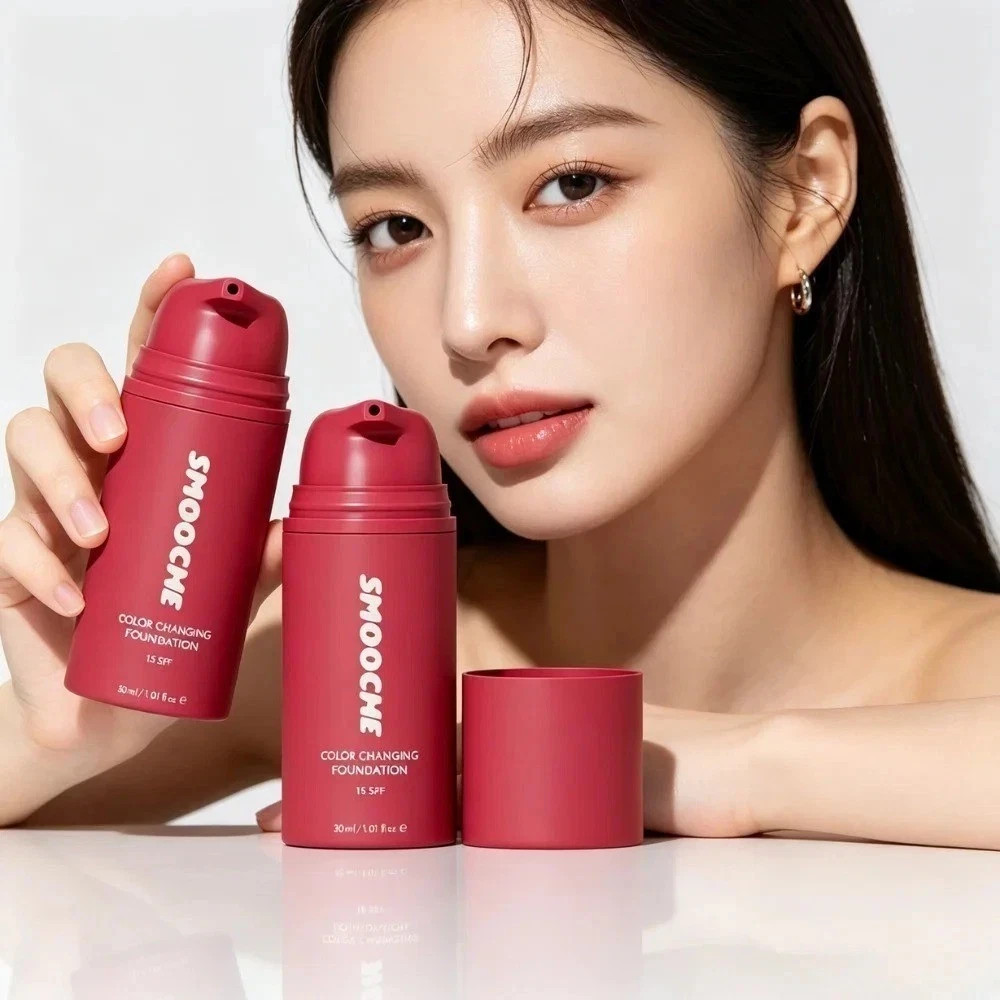 Smooche Korean Color Changing Foundation for All Skin Types Flawless Coverage-US