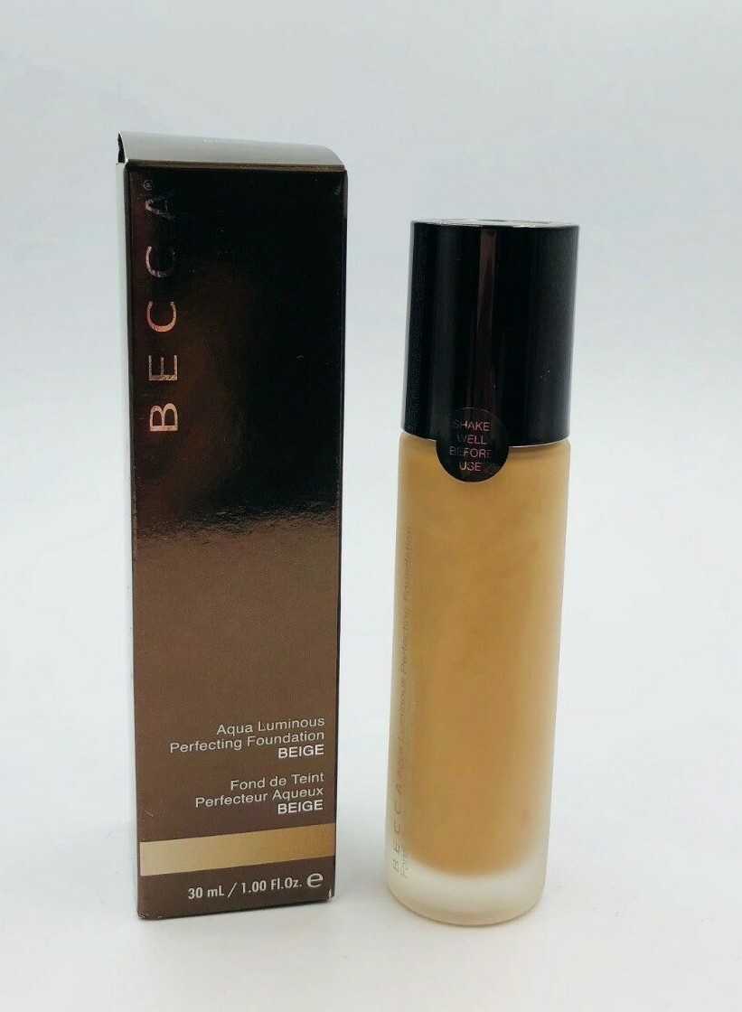BECCA AQUA LUMINOUS PERFECTING FOUNDATION BEIGE 1 OZ – BOXED + Free Shipping