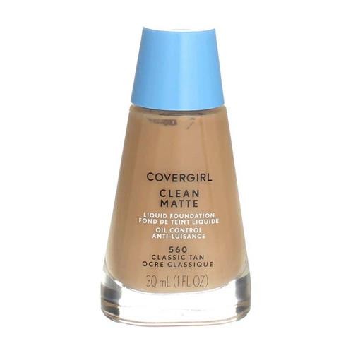 Covergirl Clean Matte Liquid Foundation 560 Classic Tan 1oz / 30ml