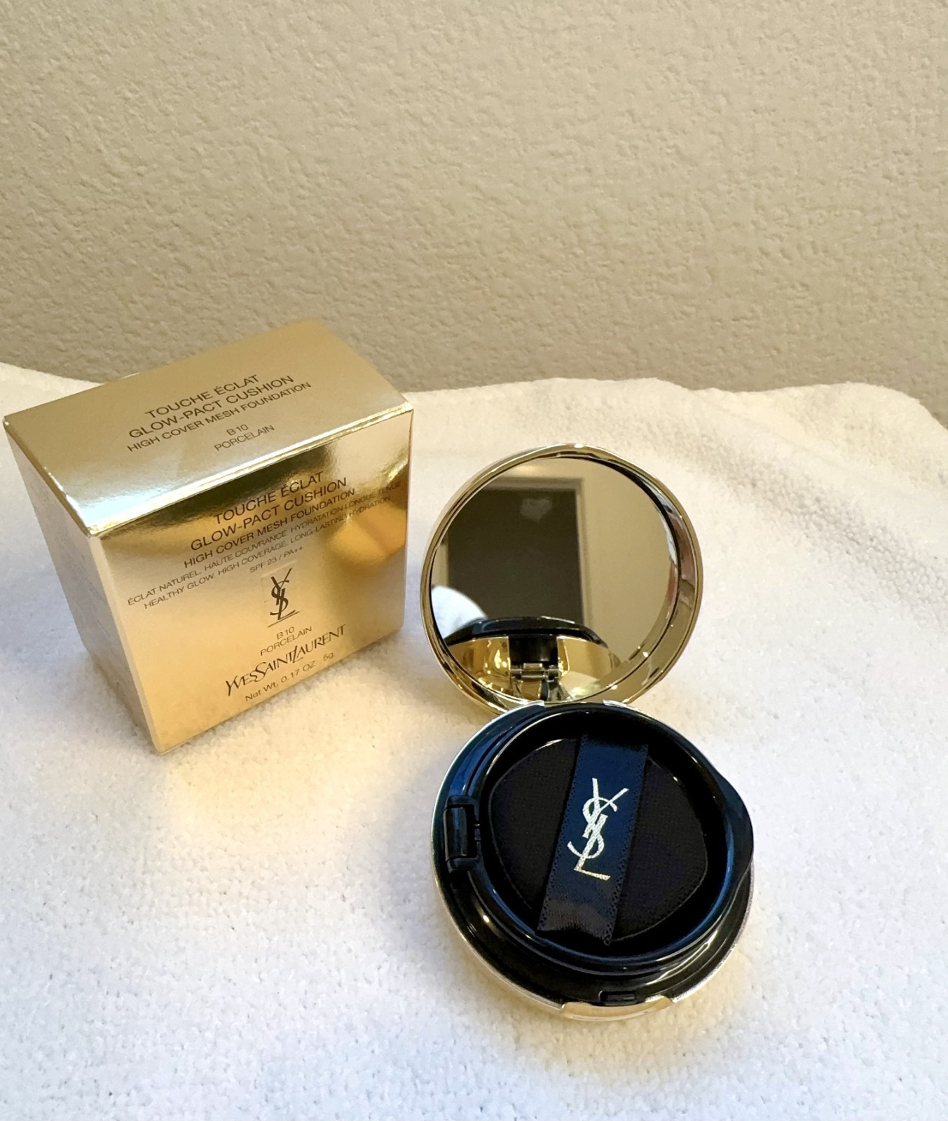 YSL Touche Eclat Glow-Pack Pink Cushion Foundation Mini Sampler Compact 5g