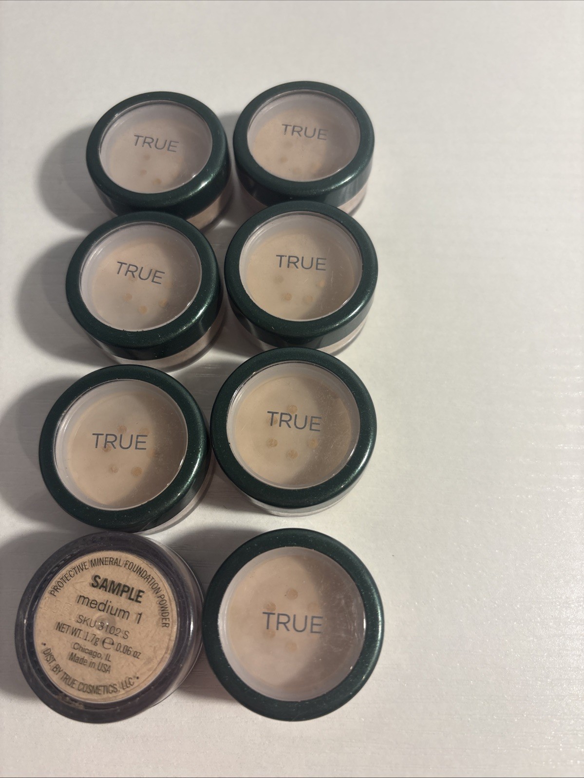 8-True Cosmetics Protective Mineral Foundation Powder MEDIUM 1- 1.7g/0.06oz