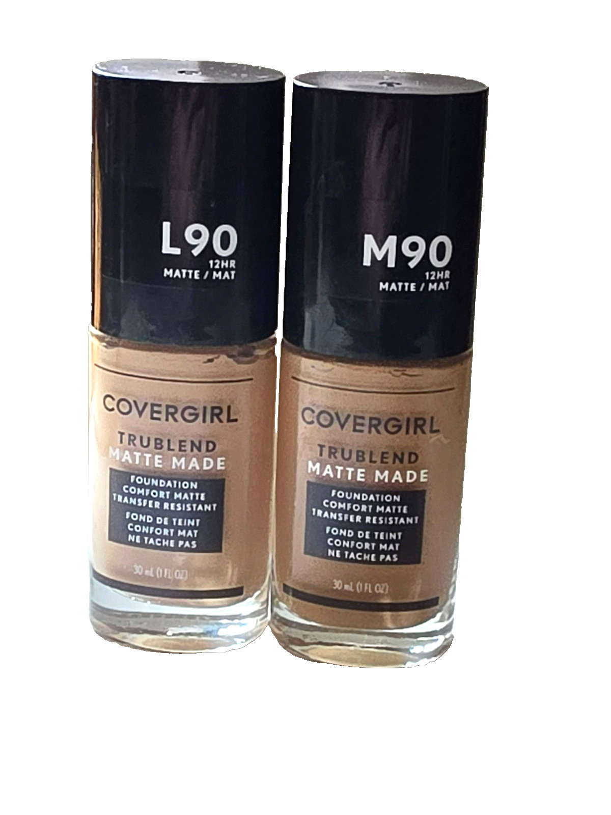 Covergirl Trublend Matte Made Foundation M90 L90– Beige, 1oz (Lot of 2)