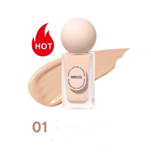 PAPA FEEL Poreless Matte Foundation Oily Skin Long-Lasting SPF30 PA++++ 30ml