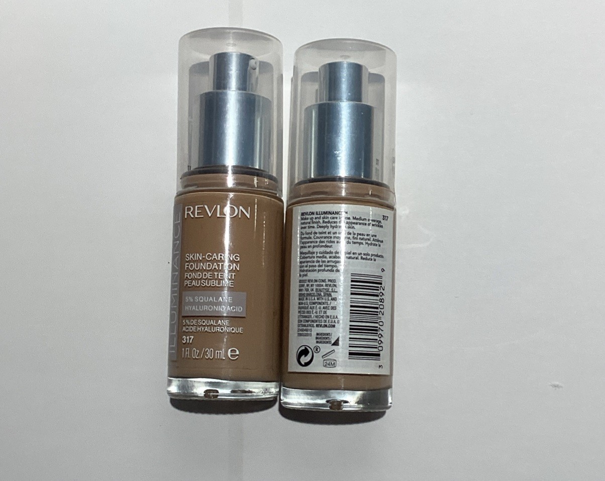 2 Revlon Illuminance Skin-Caring Liquid Foundation 317 Tan Sand NWT