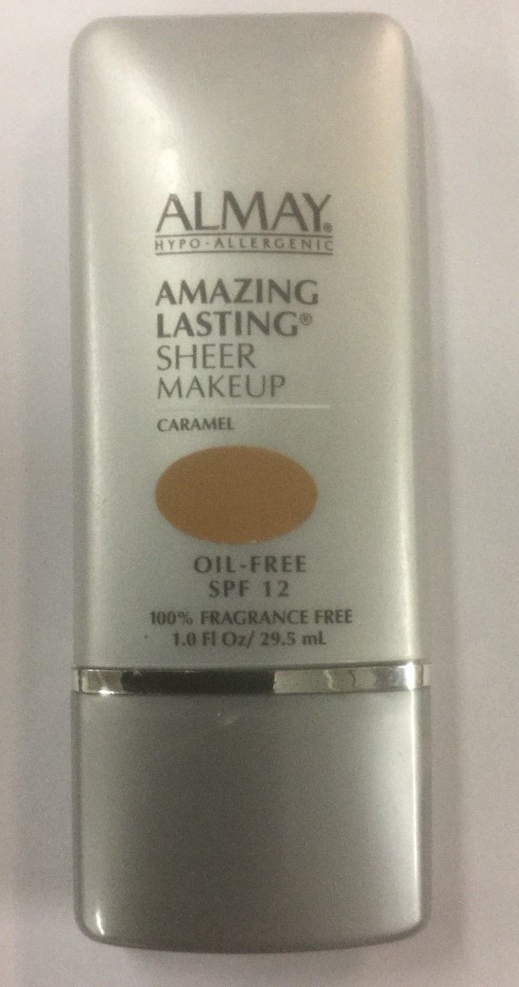 ALMAY AMAZING LASTING SHEER MAKEUP SPF 12 CARAMEL 1.0 FL Oz OIL & FRAGRANCE FREE
