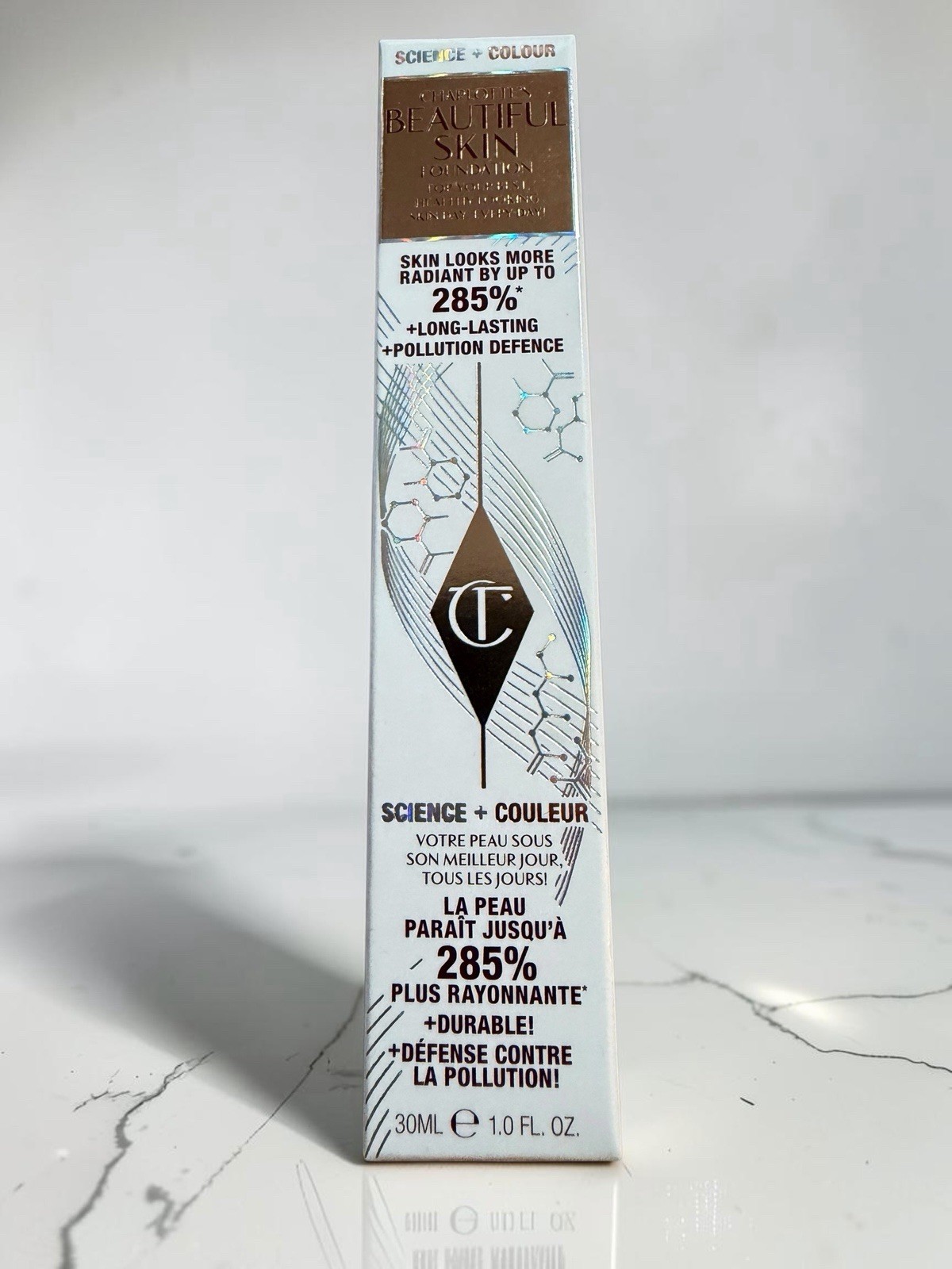 Charlotte Tilbury Beautiful Skin Foundation 2 Neutral Shade, 1oz/30ml