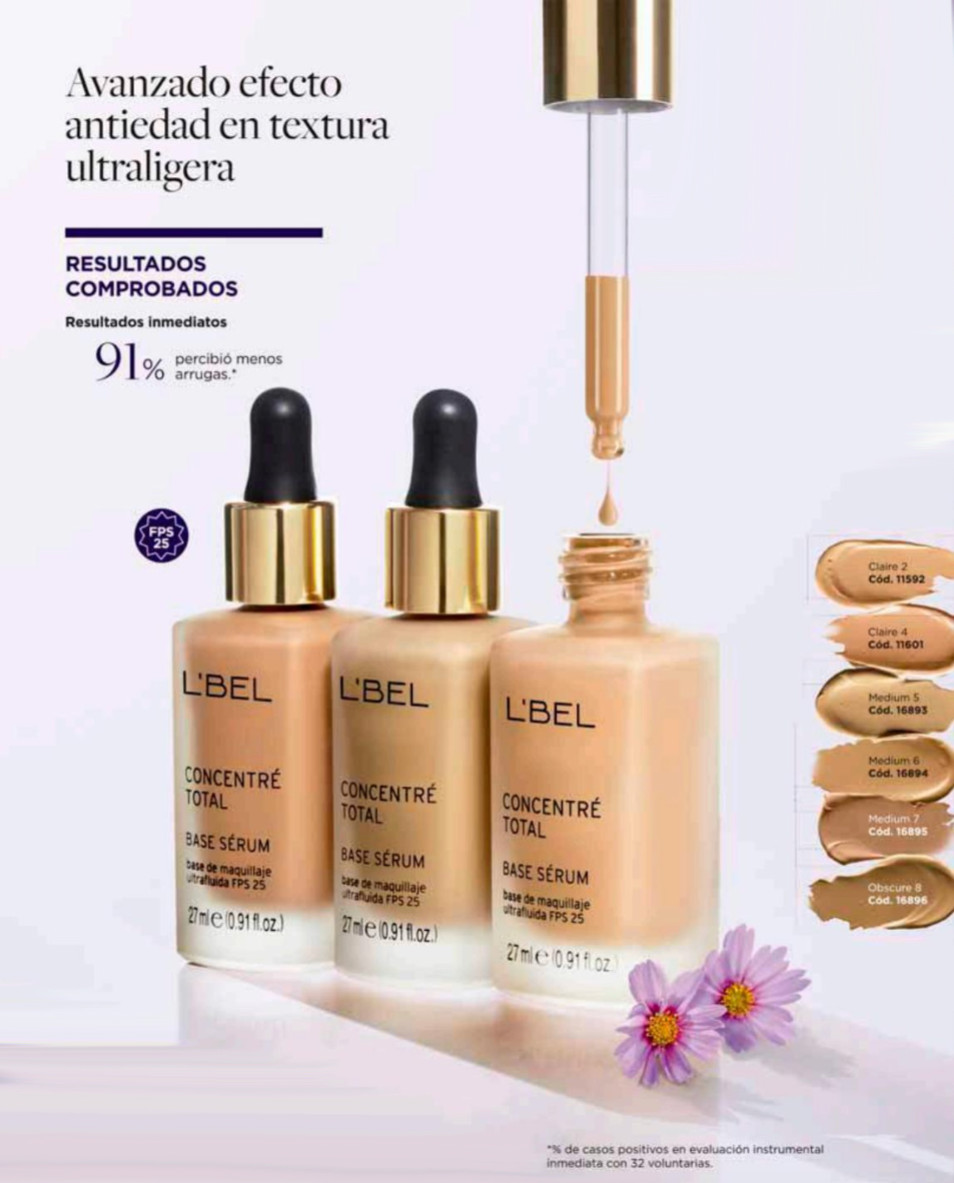 L’Bel CONCENTRE TOTAL Foundation Serum Anti-Aging High Coverage SPF 25 OBSCURE 8