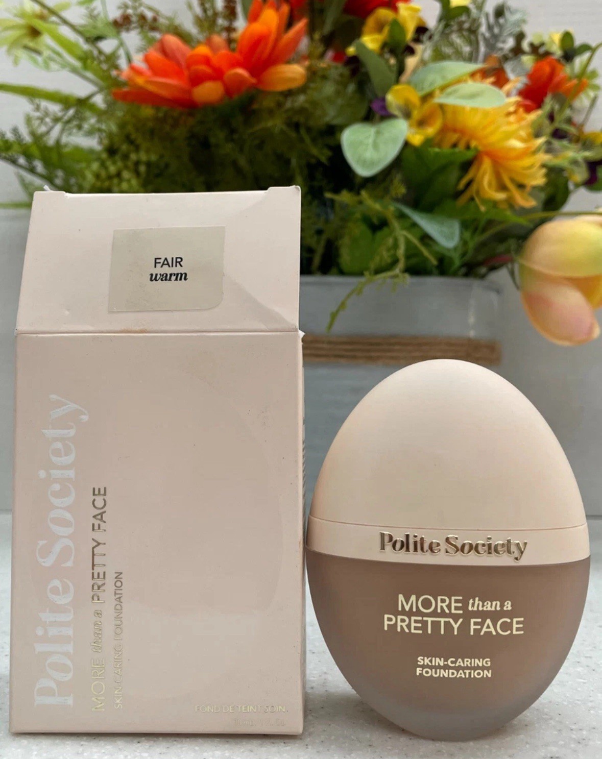 Polite Society More Than a Pretty Face Skin-Caring Foundation – Fair Warm (NIB)