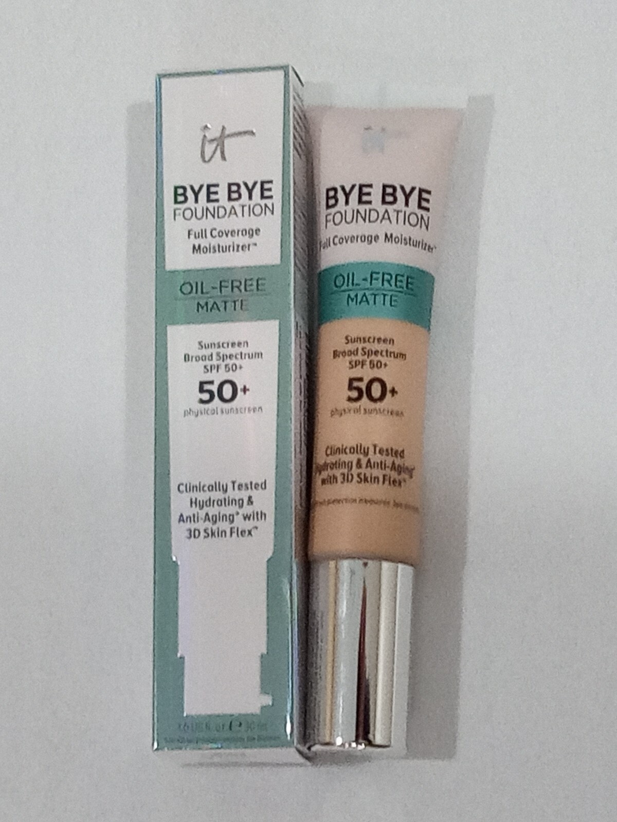 IT Cosmetics Bye Bye Foundation Full Coverage Moisturizer SPF 50+ 1 oz BRAND NEW