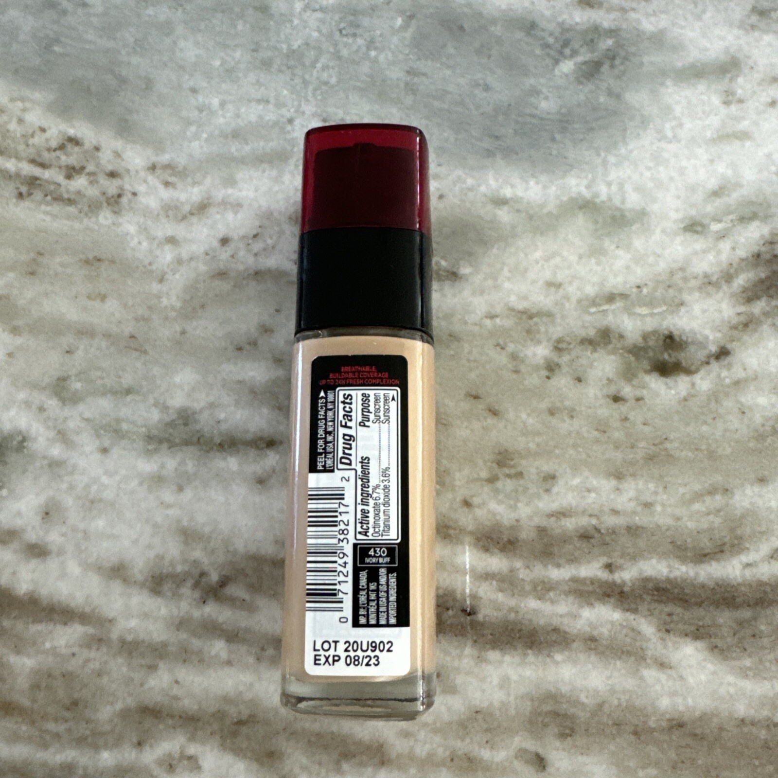 L’Oreal Paris Infallible 24hr Fresh Wear Foundation EXP 08/23 430 Ivory Buff