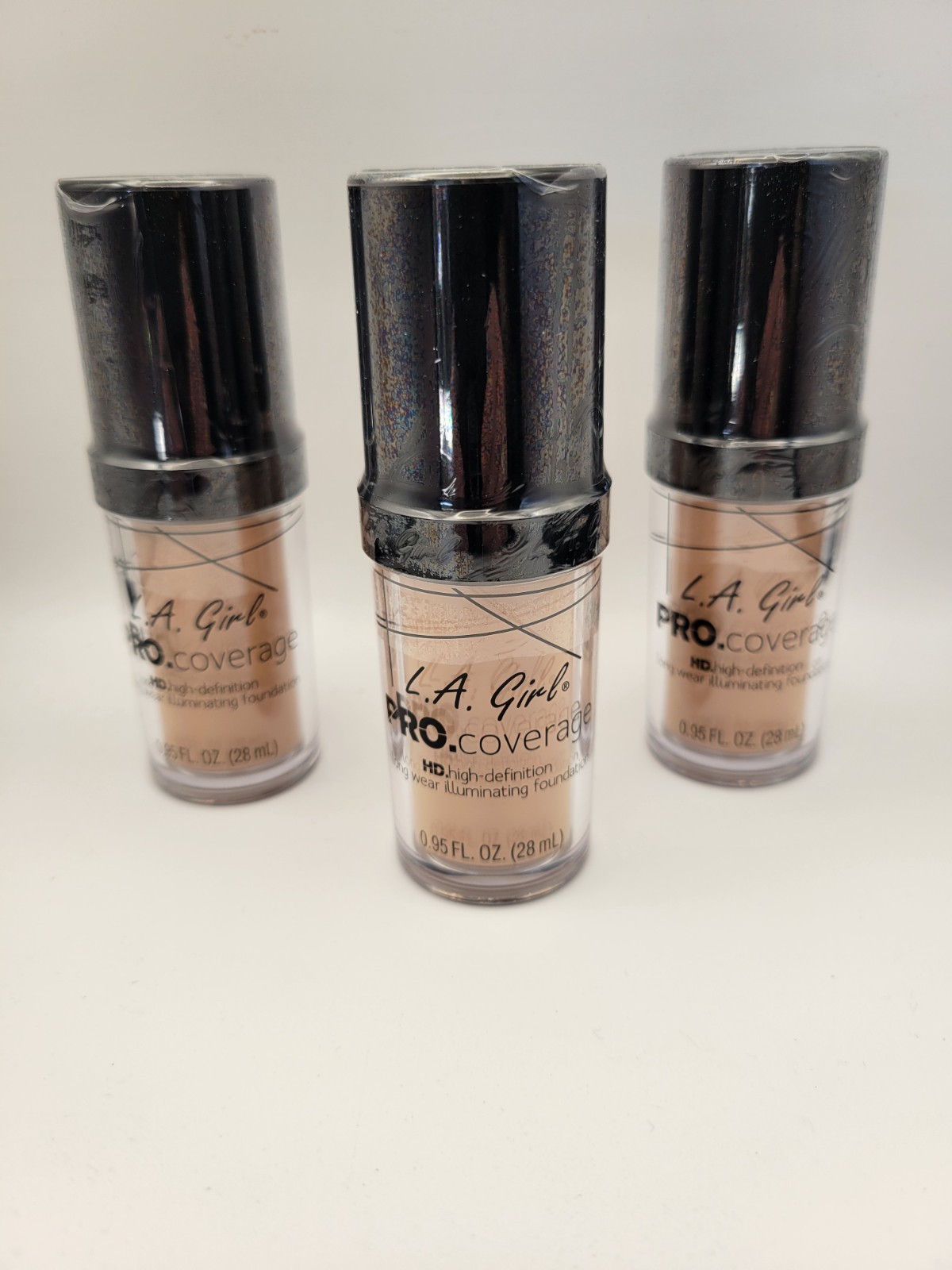 3 Pack L.A. Girl PRO.coverage HD Foundation Fair GLM642 New