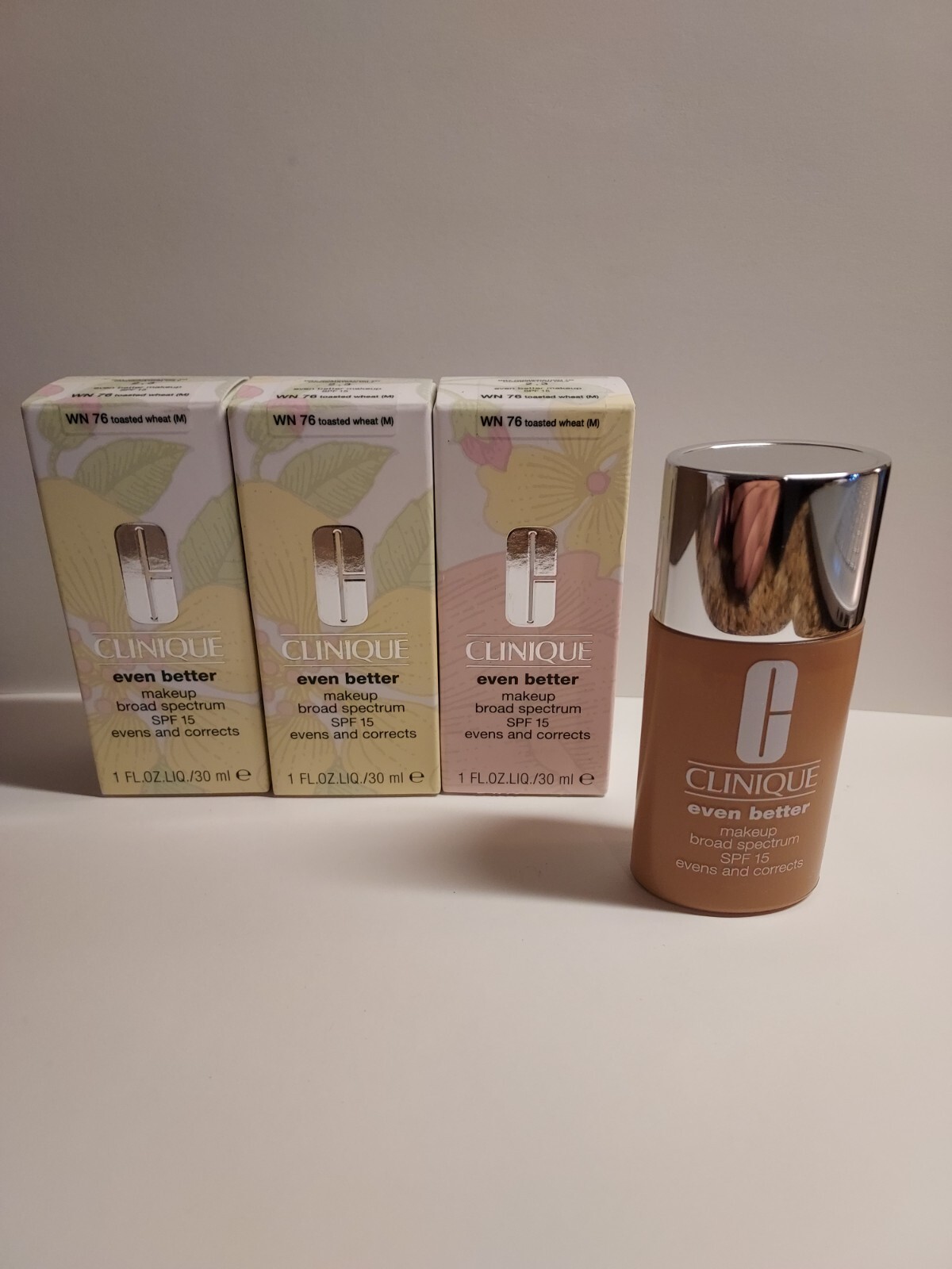 CLINIQUE Even Better Makeup Broad Spectrum SPF15 *WN 76 TOASTED WHEAT* / 1 oz