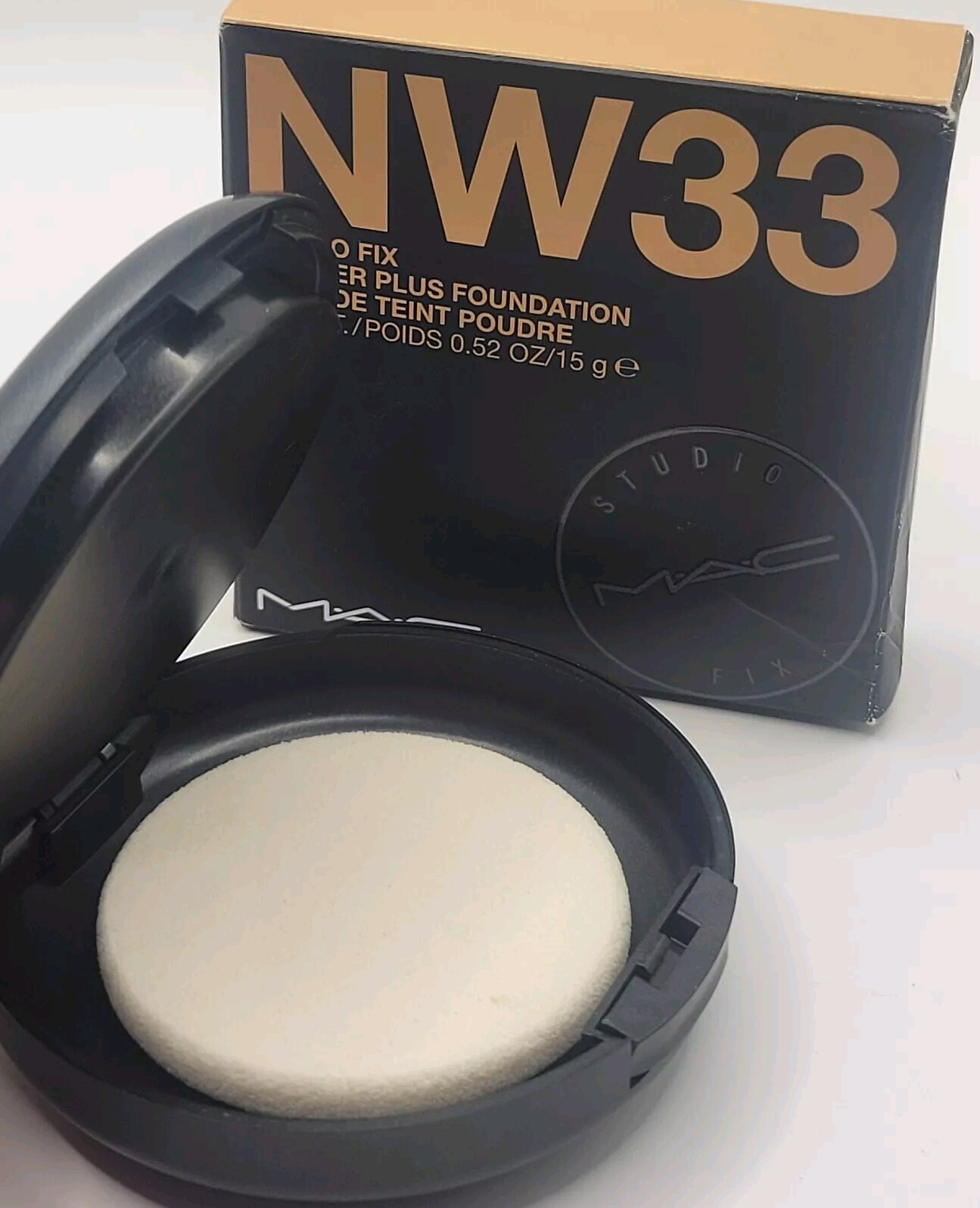 MAC STUDIO FIX POWDER Plus Foundation NW33 .52oz / 15g Full Coverage Oil Control