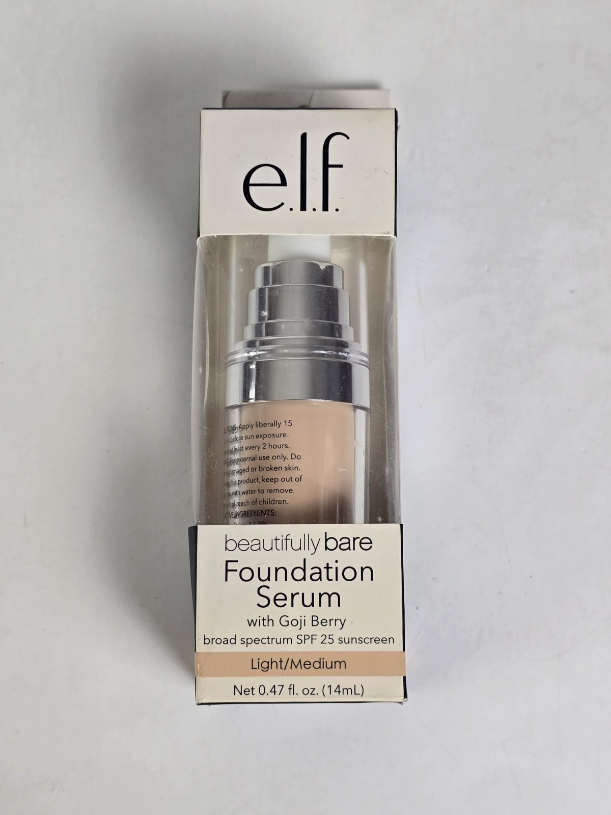Elf Beautifully Bare Foundation Serum Medium/Dark 95013 New In Box