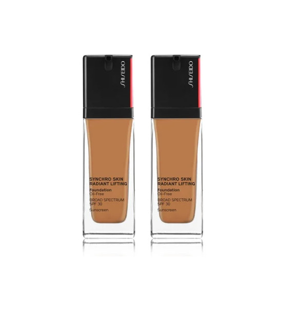 Shiseido Synchro Skin Radiant Lifting Foundation SPF30 Bronze 420 30ml 2 Pack