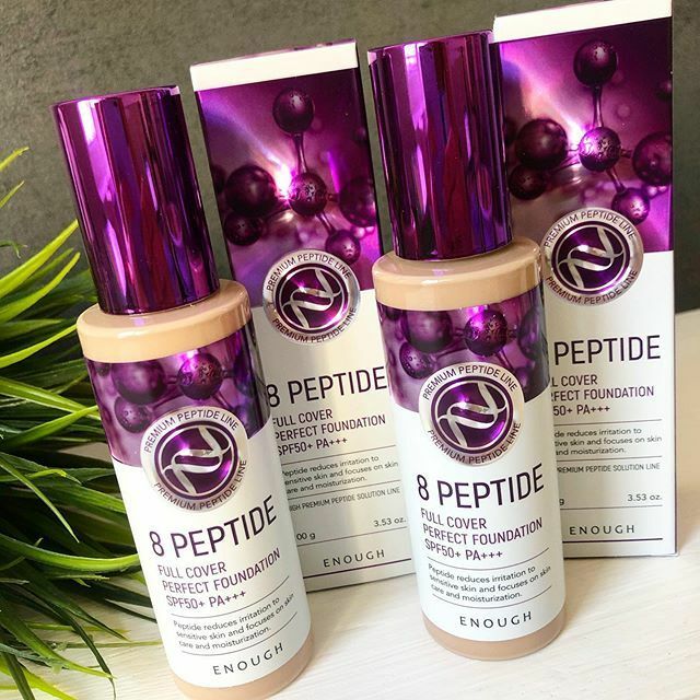 Enough 8 Peptide Full Cover Perfect Foundation SPF50+ PA+++ Korean Cosmetics