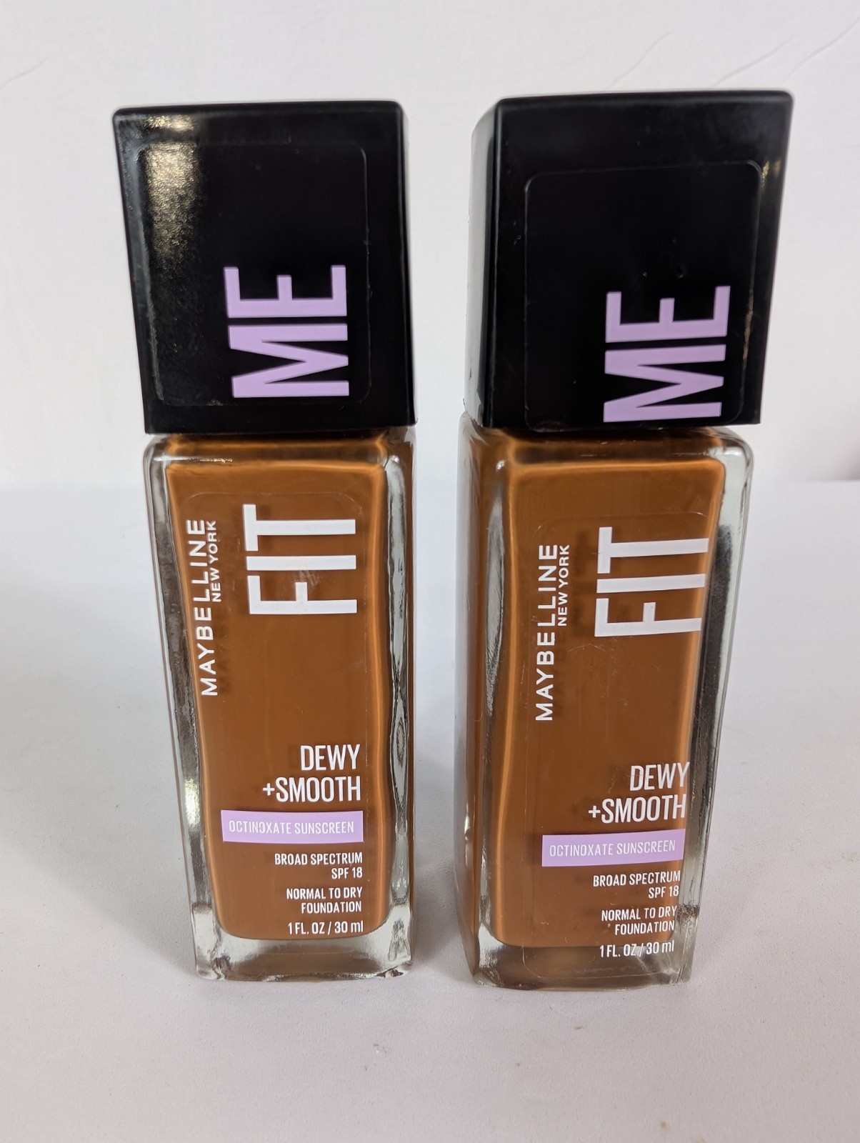 Lot Of 2 Maybelline Fit Me Dewy + Smooth Foundation – Shade 355 Coconut