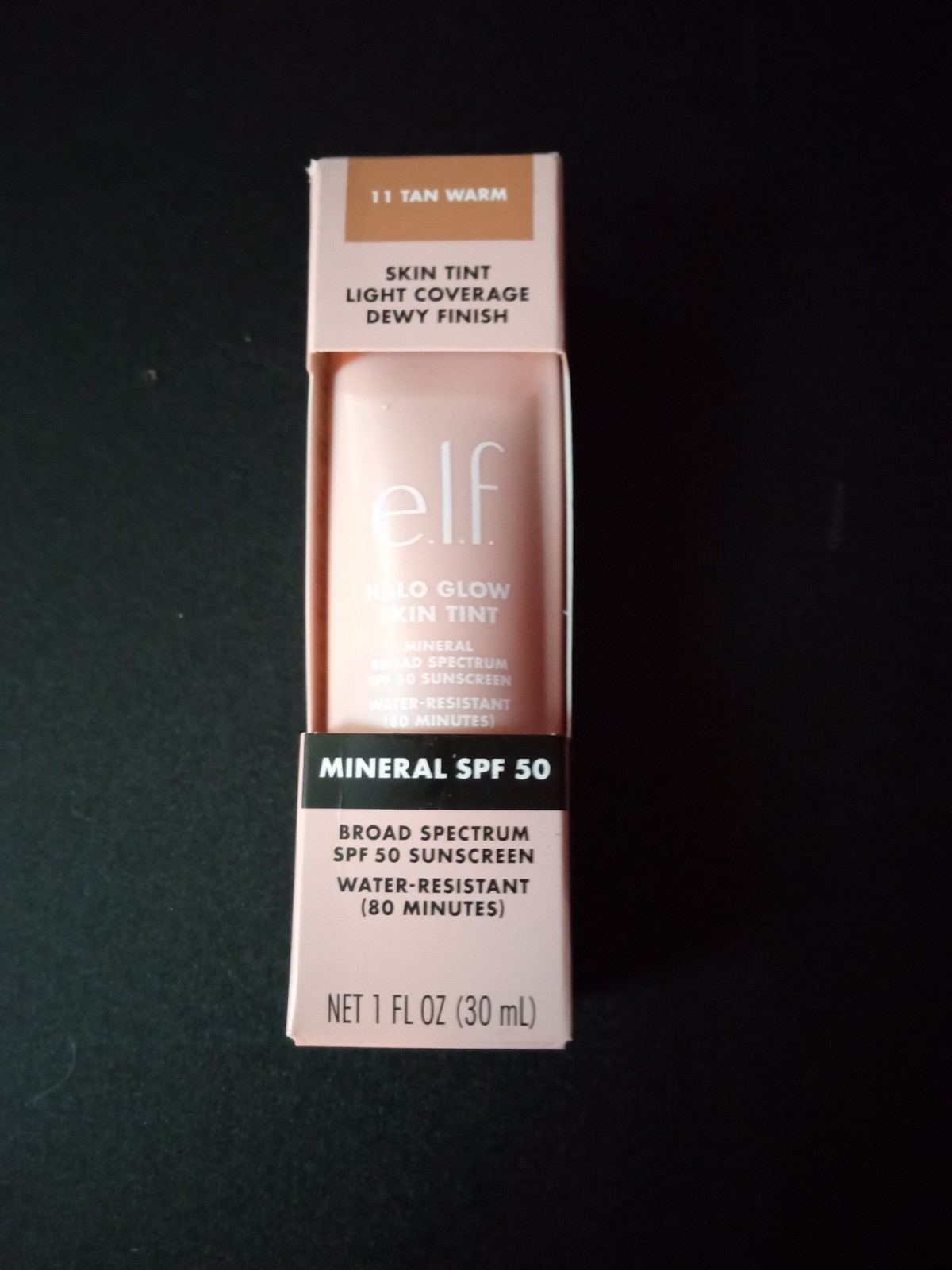 NEW e.l.f. Halo Glow Skin Tint SPF 50, Vegan & Cruelty-Free *11 TAN WARM*