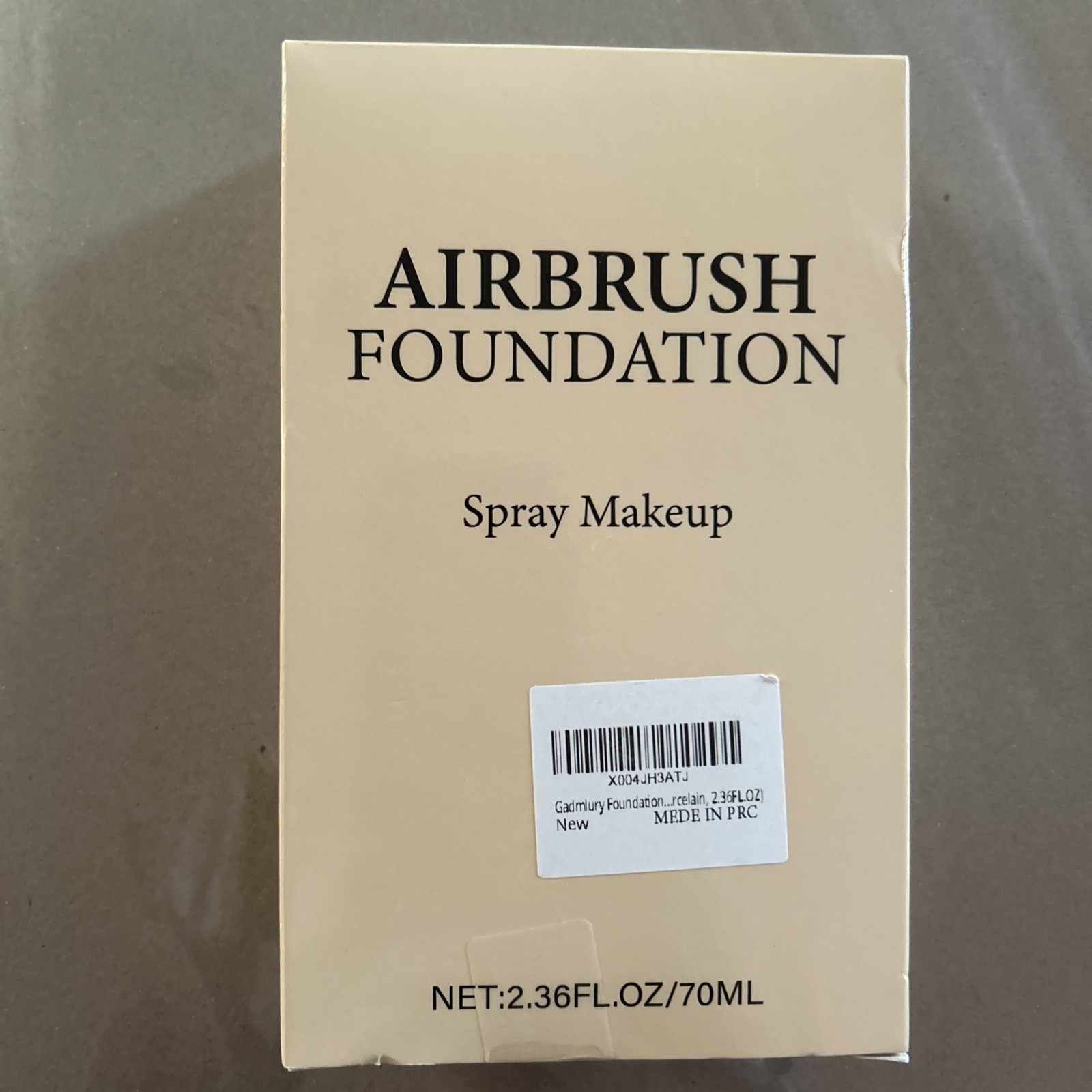 Airbrush Foundation/ Spray Makeup, Shade 01, Natural/Warm Porcelain