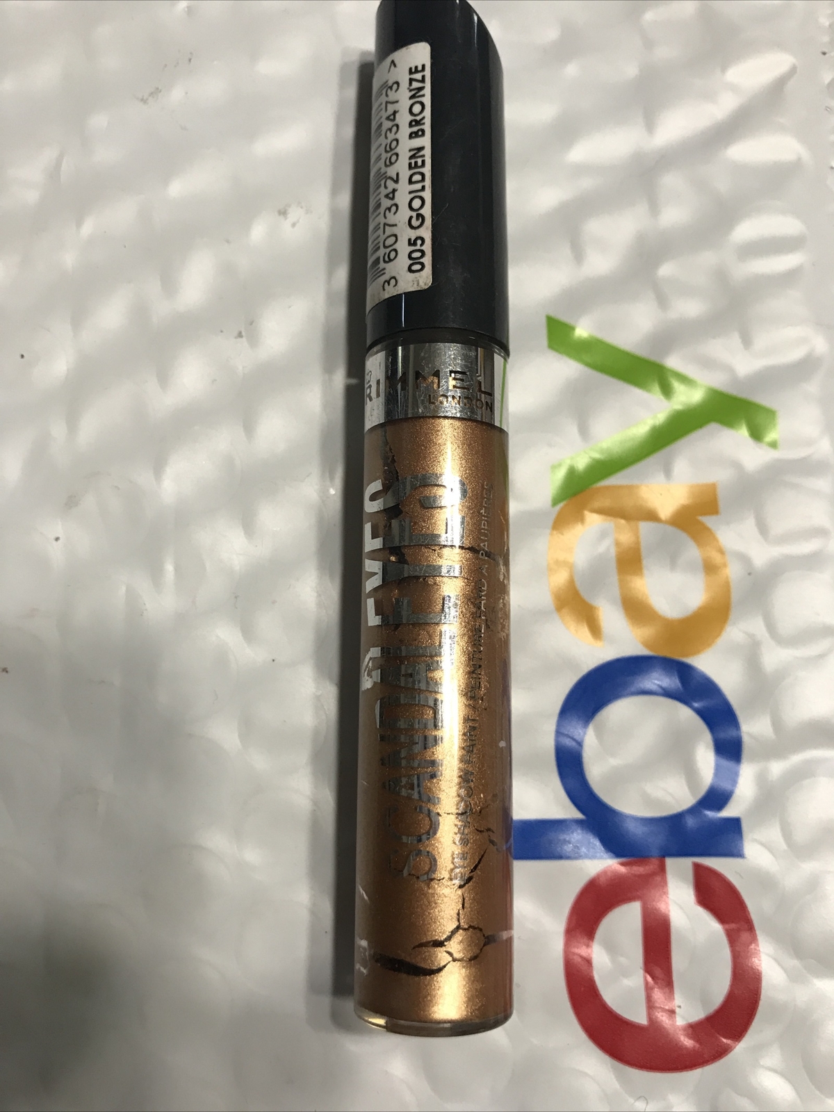 RIMMEL Scandaleyes Eye Shadow Paint 005 GOLDEN BRONZE unsealed NWOB READ