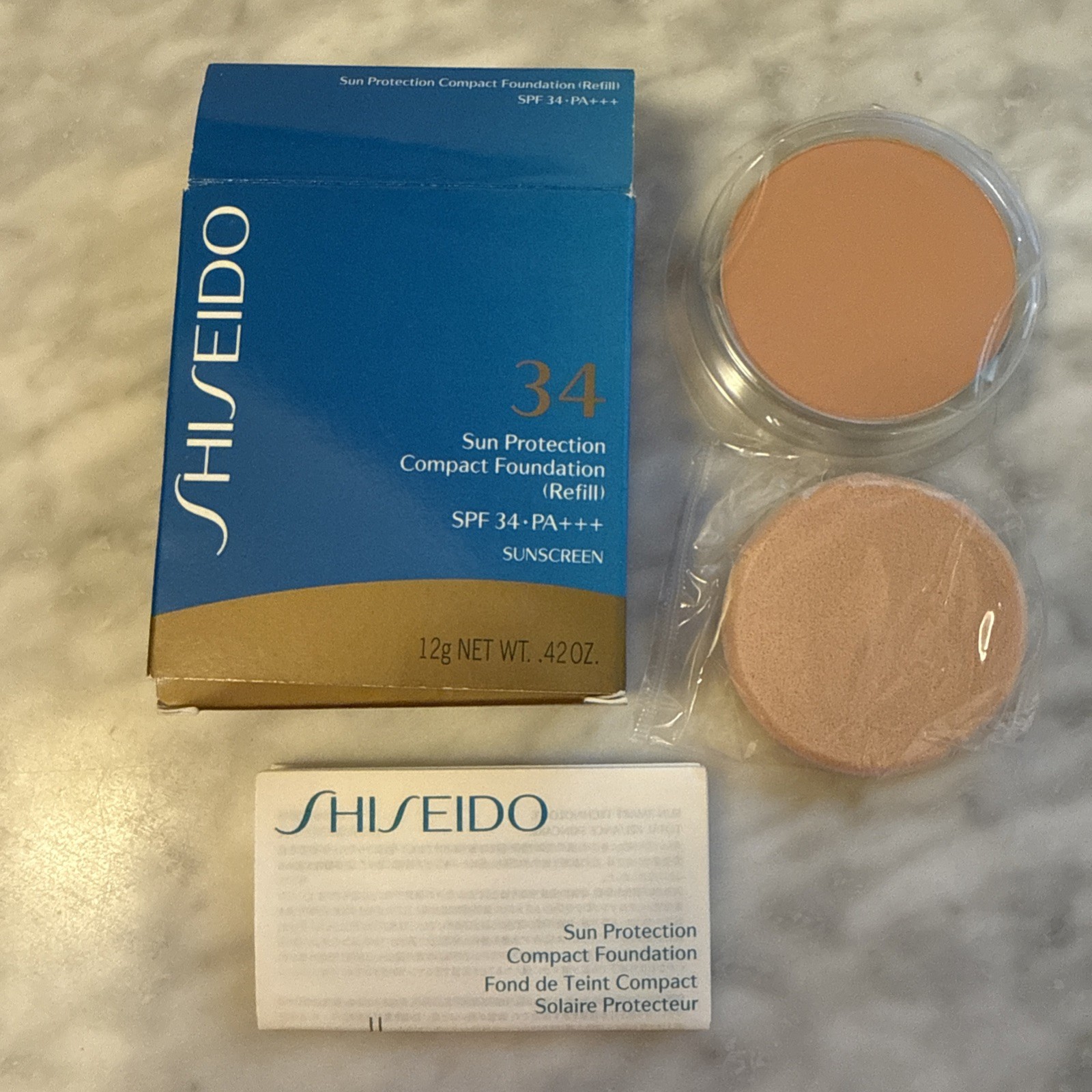 New RARE Shiseido Sun Protection Compact SP20 Foundation SPF 34 PA+++ anti aging