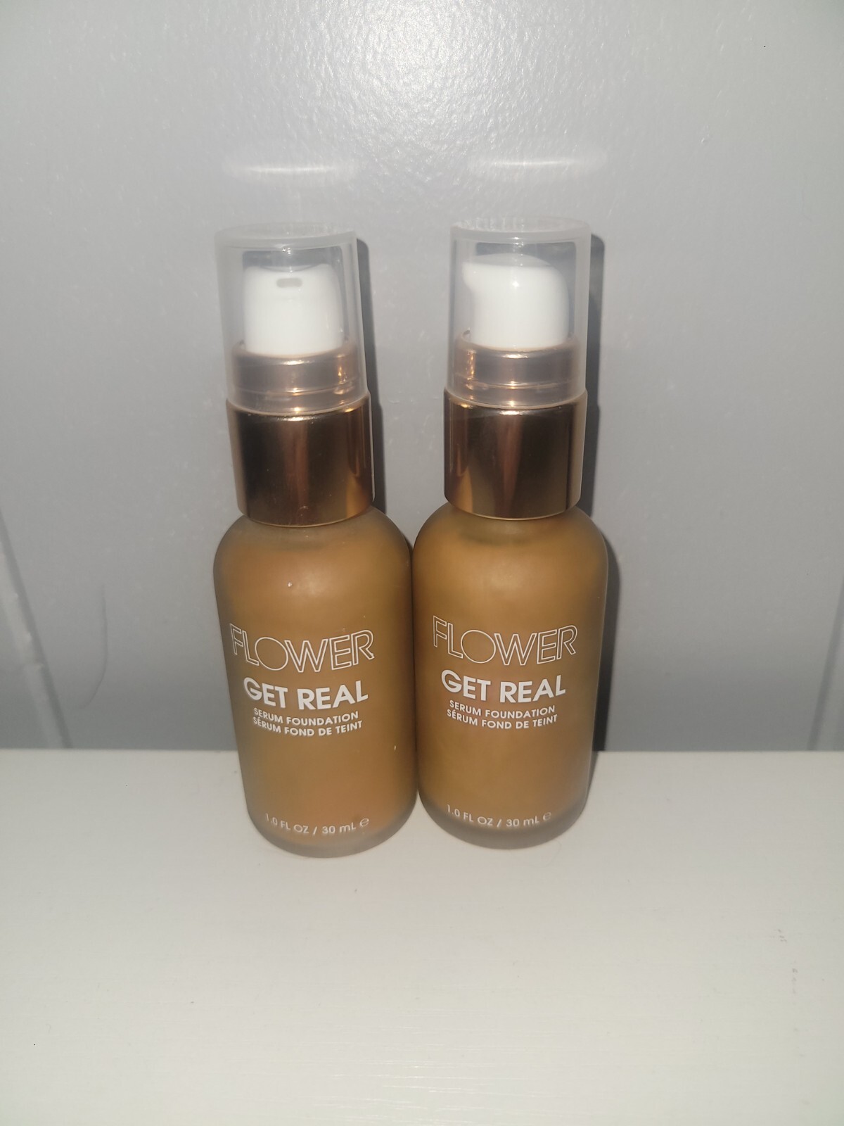 2~ FLOWER Beauty Get Real Serum Foundation D2 Nutmeg 1 fl oz / 30 ml