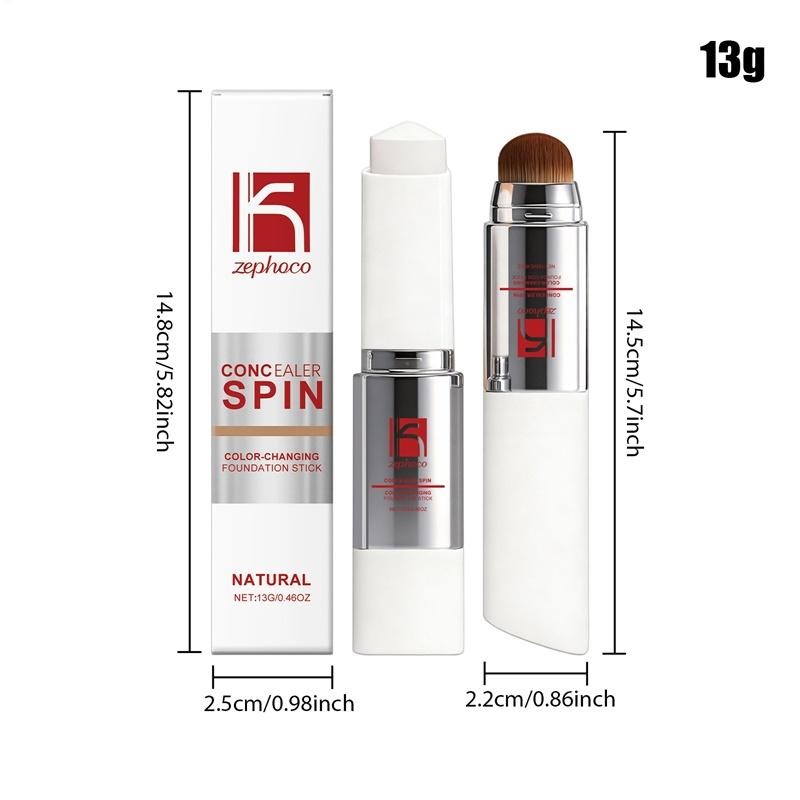 Zephoco Color Changing Foundation Stick 2 in 1 Long Lasting “Natural” Matte